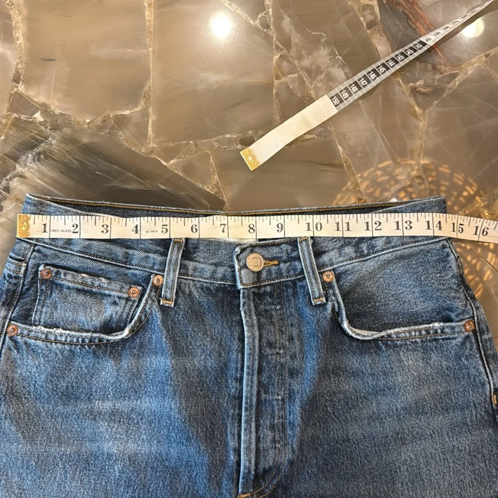 Agolde Blue Wide Leg Jeans - Picture 7 of 7